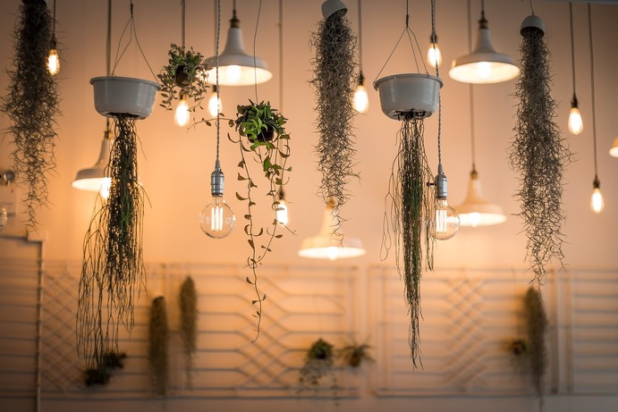 "Modern home with stylish false ceiling lights in India – featuring pendent light 